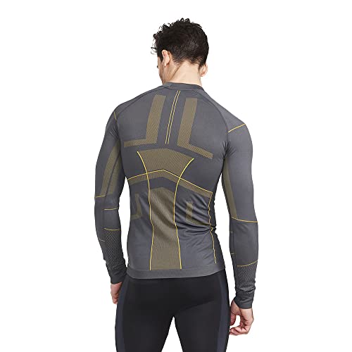 Craft Sportswear Men's Active Intensity Cn Ls, Granite-Amber, Large #TOP1