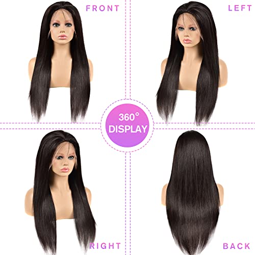 Umme Lace Front Wigs Human Hair Glueless Wigs Human Hair Pre Plucked Straight Lace Front Wigs Human Hair 13X4 Human Hair Wig 150% Density Wigs For Black Women Human Hair 20 Inch Natural Color #TOP22