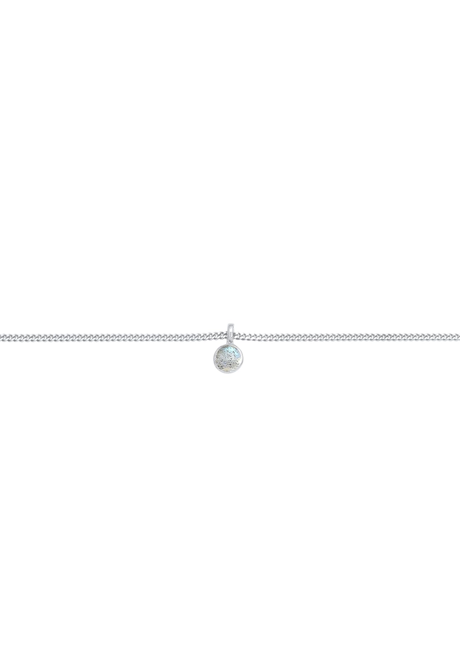 Elli Halskette Choker Labradorite Solitär 925 Silber