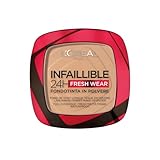 L'Oréal Paris Fondotinta in Polvere Fresh Wear 24H, Formula A Lunga Tenuta, Alta Coprenza Matte e Pelle Opacizzata, Leggero sulla Pelle, Infaillible, Tonalità: 140 Neutral/Neutre, 9g