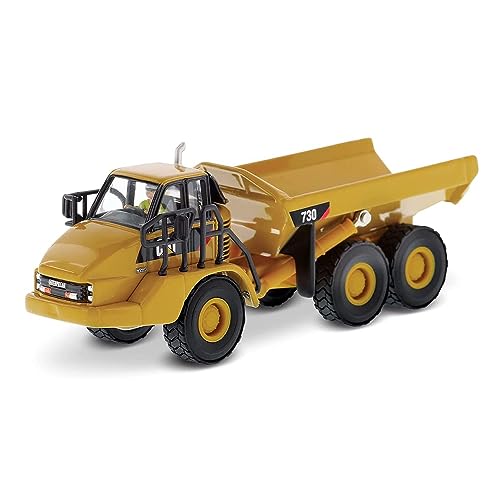 Diecast Masters 85130 - Caterpillar Muldenkipper 730, szczegółowy pojazd przegubowy H0 CAT w metalowym pudełku, skala 1:87, ok. 12 x 3,7 x 4,9 cm, 14+, nadaje się do modeli kolejek i kolekcjonerów