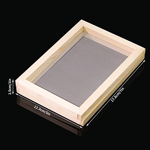 Mifengda 10Pcs Paper Making Screen Kit Wooden Paper Making Mold Frame 5 X 7 Inch Wood Screen Printing Frame With Mesh And Cloth For Diy Paper Craft Making Handcraft (5X7Inch) #TOP1