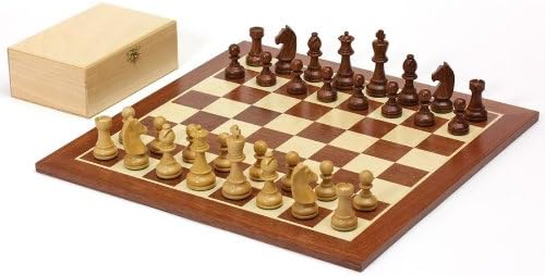 16 Inch Shesham Classic with Mahogany Chess Board & Birch Wood Box
