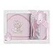 INTERBABY - Set Capa de Baño Love You Rosa y Juego de Cepillo y Peines