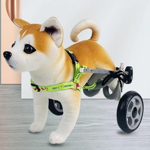 CHZDPP Hunde-Rollstuhl Leichte Hunderäder für Hinterbeine, Hunderollstuhl für gelähmte Hinterbeine, Kleine/mittlere Hunderollstühle für 5 10 15 20 lbs(XXS)