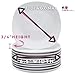 Dessert Plates White - Small (7 inch) Appetizer or Salad Plate - Square Dishware - Kitchen Dinnerware Dishes Set For 10 - Microwave Safe Dish Sets - Reusable Porcelain Dinner Ware - Wedding Cake Plate