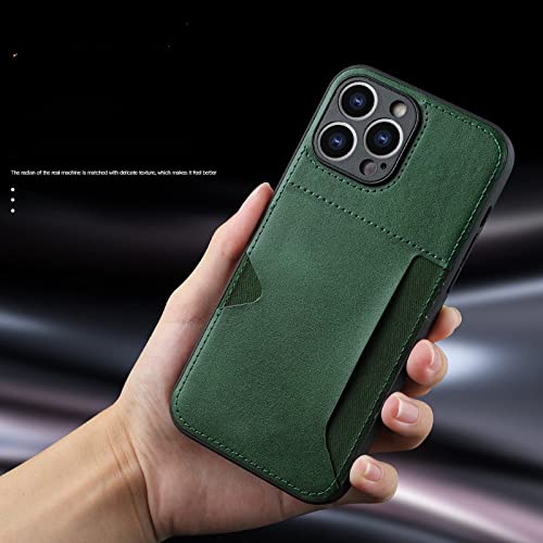 Étui portefeuille cuir iPhone 13 vert : protégez vos cartes - 5