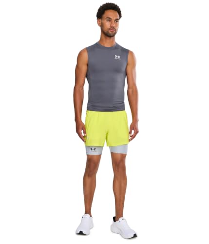 Image of Under Armour Men's Armour HeatGear Compression Shorts, (011) Mod Gray / / Black, Large Tall