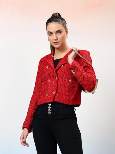 Image of KOTTY Bold & Beautiful Women's Solid Color Blazer - The Ultimate Style Statement