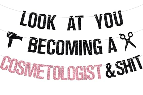 Look at You Becoming Cosmetologist �o�i�[�ACongrats Cosmetologist/Future Barber�A2026 �R�X���g���W�[ �X�N�[�� �T�o�C�o�[ ���ƃp�[�e�B�[ �f�R���[�V�����p�i