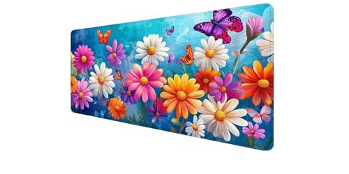 Tapis de souris gaming XXL imperméable avec bords cousus renforcés