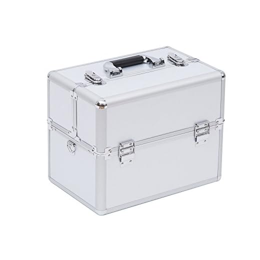 HOMCOM Maletín Maquillaje 36'5x24x29cm 3 Niveles Maleta Neceser Cosmetica Profesional