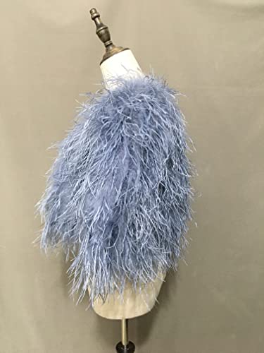 LVCOMEFF Women Natural Ostrich Fur Feather Crop Jacket Coat For Wedding Party Festival Luxurious Bride3