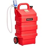 VEVOR Bidon d'Essence Diesel sur Roues, 60,5 L, Réservoir de Carburant, avec Pompe Transfert Carburant Électrique 12 V CC 9,5 L/min, Tuyau de Distribution 1,2 m, Buse Capteur Arrêt Automatique, Rouge - 12