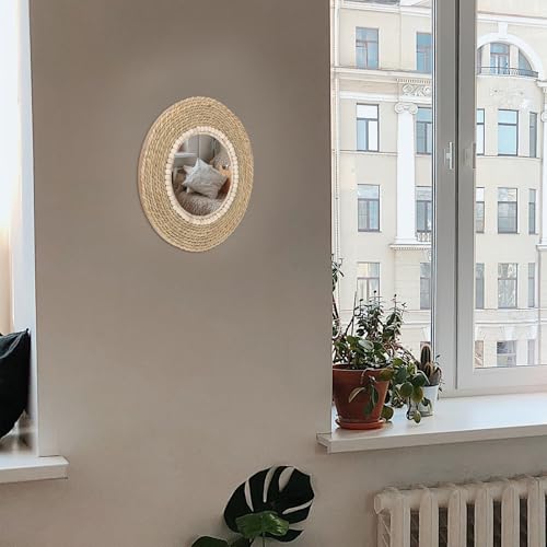 Miroir suspendu en corde pour créer un véritable art mural chez soi