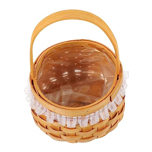 HOLIDYOYO Wedding Hand Woven Flower Basket Multipurpose Decorative Holder for Floral Arrangements for Events and Home Decor Charming Gift Basket for All Occasions