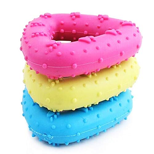 Elpaios Dog Chew Toy, Pet Dog Puppy Triangle Tooth Cleaning Molar Bite Chewing Train Interactive Toy Yellow #TOP2