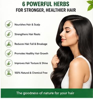 Image of Hibiscus, Reetha, Amla, Shikakai, Brahmi & Bhringraj Powder Combo for Hair Growth and Care (6 Pouches, 1025gm) 100% Herbal Hair Pack and Shampoo Powder