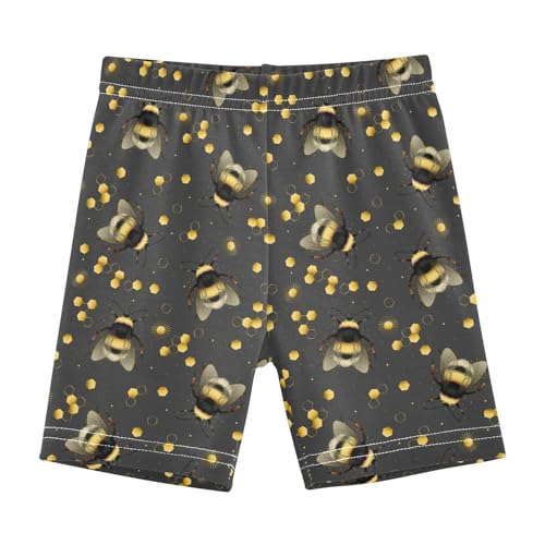 JHKKU Girls Bumblebee Shorts Cotton Cartwheel Bike Kids Biker Under Dress Dance Short Girl Clothes 6T