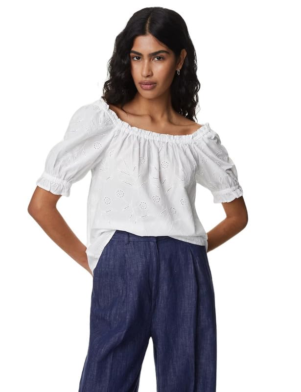Image of Marks & Spencer Women's Cotton Regular Fit Blouse