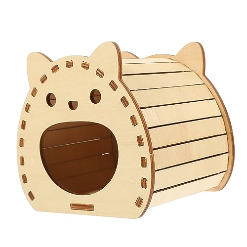 ROMISBABA ハムスター木造住宅 DIY 組み立ておもちゃ小動物生息地の装飾 hamster ハムスター トイ ハムスターの家と隠れ家 モルモットの檻 耐摩耗性ラットハウス 小動物の木の家 木製