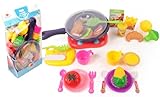 FLYPOP’S - Dinette Herd mit Utensilien - Rollenspiel - 033623 - Mehrfarbig - Kunststoff - Küche - Kinderspielzeug - Geschenk - Pfanne - Lebensmittel - Ab 3 Jahren