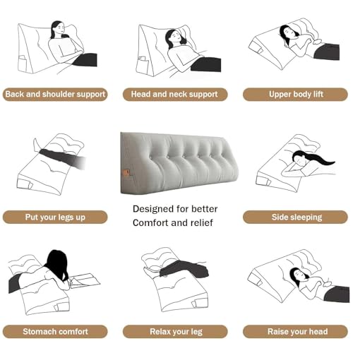 Coussin de lecture triangulaire design pour lit moderne et sofa