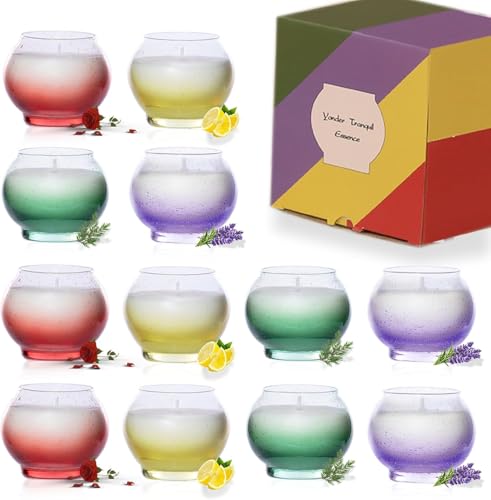 Scented Candles Set 12 Pack, Jar Candles for Home Scented,