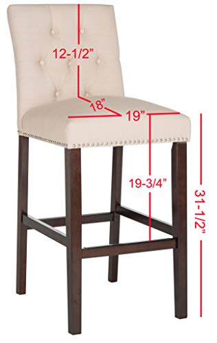 Butaco Safavieh Home Collection Norah Beige y Espresso (Juego de 2) miniatura 3