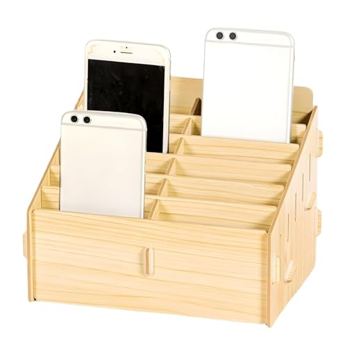 Breewell Store Breewell 12 Grid Wooden Phone Organizer Stand - Image 2