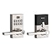 Kwikset SmartCode 917 Keypad Keyless Entry Contemporary Residential Electronic Lever Lock Deadbolt Alternative with Halifax Door Lever and SmartKey Security, Satin Nickel