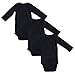 Romperinbox Place Unisex Baby Bodysuits 100% Cotton Boys Girls 0-12 Months (0-3M, Black L 3 Pack)