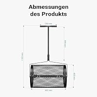Wiltec Kompoststreuer 75 l mit 60 cm Arbeitsbreite, Düngerstreuer für Kompost, Mist u. Kalk, Gartenstreuer auch für Aussaat, Torfmoosstreuer mit Griff – Ansicht 3