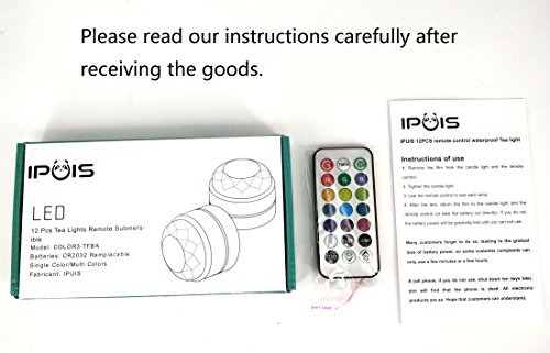 IPUIS® 12 candele a Led con telecomando sommersa