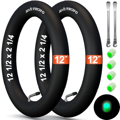 2X 12 Zoll Schlauch für Kinderfahrrad, Kinderwagen, Laufrad & Roller | für 12 1/2x2 1/4 (57-203), 1â€¦ – Miniatur