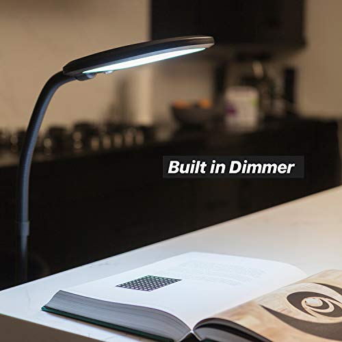 Brightech Litespan Slim Floor Lamp, Modern Led Lamp For Living Rooms & Offices, Tall Lamp With Adjustable Gooseneck, Work Light For Crafts, Dimmable Standing Lamp For Bedroom Reading - Black #TOP4
