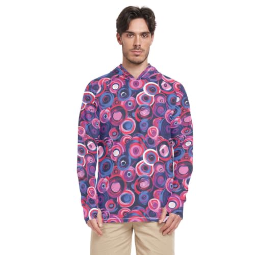 Sweat-shirt de soleil homme UPF 50+ rashguard coloré à manches longues pour adulte