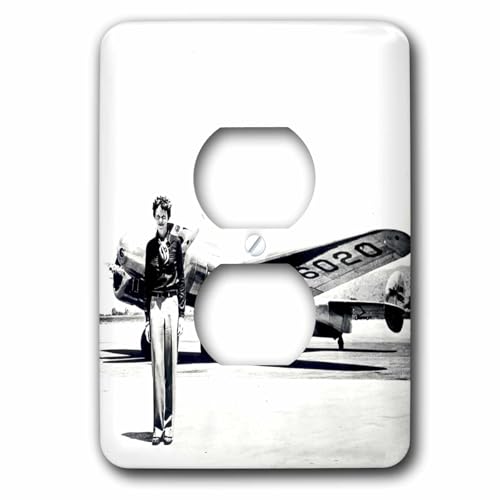 Photo d'Amelia Earhart avec Lockheed Electra 3dRose LSP_62531_6