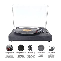 SUZAM Tourne-Disque en Vinyle, Tourne-disques À 3 Vitesses, avec Récepteur Bluetooth Intégré, Lecteur De Disques Rétro… - Les Beatles, Paul McCartney, John Lennon, RIngo Starr, George Harrison SUZAM Tourne-Disque en Vinyle, Tourne-disques À 3 Vitesses, avec Récepteur Bluetooth Intégré, Lecteur De Disques Rétro… – Image 3