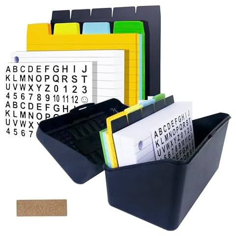 BCPONT Heavy-Duty Index Card Holder Set Cover