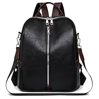 JSNOM Mochila Mujer Bolso Antirrobo: Mochilas Elegante Cuero Pequeña Impermeable Daypack para Deportiva Escuela Universidad Escuela Compras Trabajo Deporte Casual (Negro)