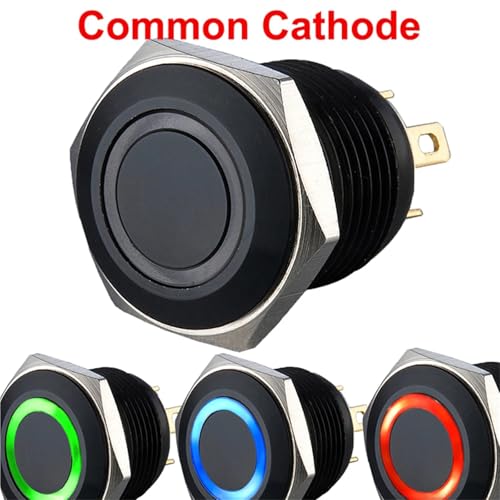 Interrupteur RGB 16mm noir pour personnalisation console de simulation