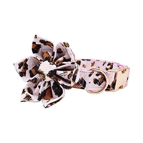 Pink Leopard Dog Collar, Flower Dog Collar, Girl Dog Collars Flower #TOP13