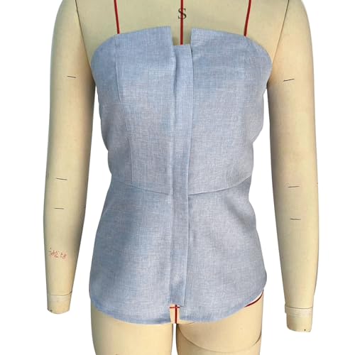 Solid Color Zipper Tops Tube Women's Sleeveless Adjustable Slim2