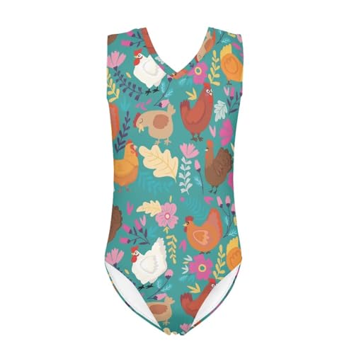 Image of Swimsuits for Girls 3-14 Summer Kids Bathing Suits Gymnastics Leotards One Piece Swimwear