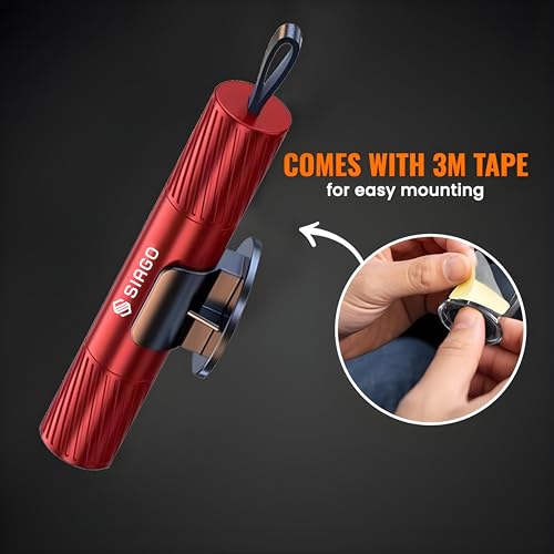 Image of SIAGO Car Safety Hammer - Emergency Escape Tool with Window Glass Breaker & Seat Belt Cutter | Vehicle Safety Hammer for Car, Bus & Truck | Automotive Emergency Tool SIA478