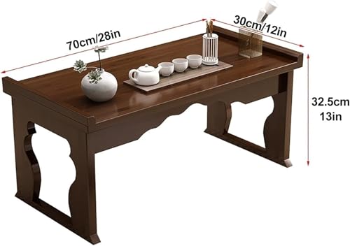 Table Basse Japonaise Bois Massif Pliante au Design Minimaliste - 3