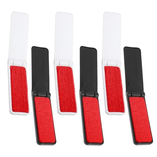 Classicseali 6 Stück Fusselbürste Kleidung,Kleiderbürste Fusselbürste,Reise Fusselbürsten,Tragbar Staubentfernungswerkzeug,Wiederverwendbare Faltbare Fusselbürsten für Möbel,Sofa,Tierhaare,Stofffussel