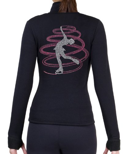 ny2 sportswear figure skating polartec polar fleece jacket with rhinestones jr257mix - adult sizes