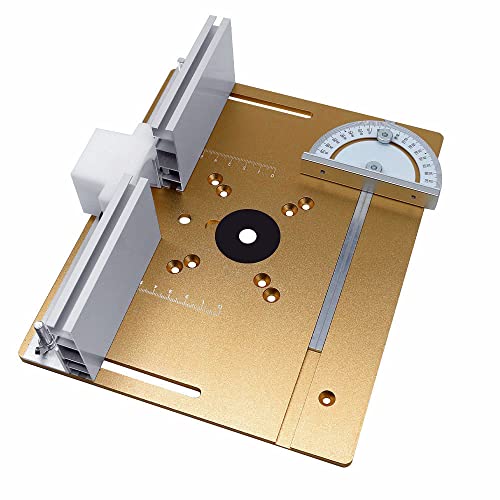 VISLONE Router Table Insert Plate Aluminum Alloy Wood Milling Flip Board Trimming Machine Engraving Auxiliary Tool Woodworking Benches -  SRC3451095122138CO